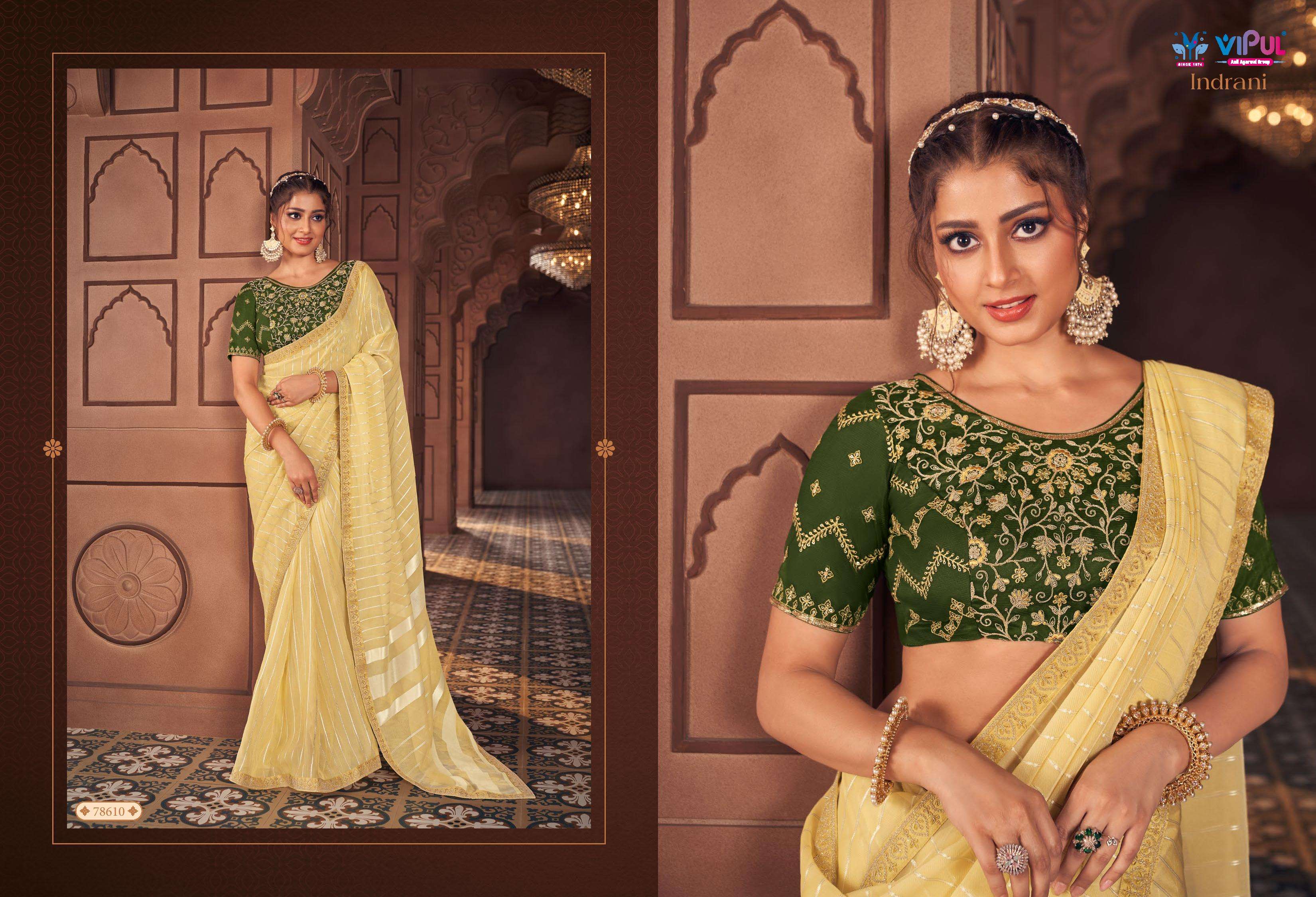 6.3 m (with blouse piece) Embroidered Indrani Mehrang Banarasi Silk Saree  at Rs 798 in Surat