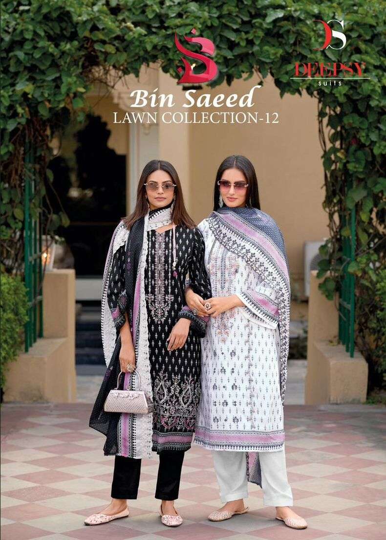 BIN SAEED VOL-12 BY DEEPSY SUITS 12001 TO 12006 SERIES COTTON PAKISTANI DRESSES