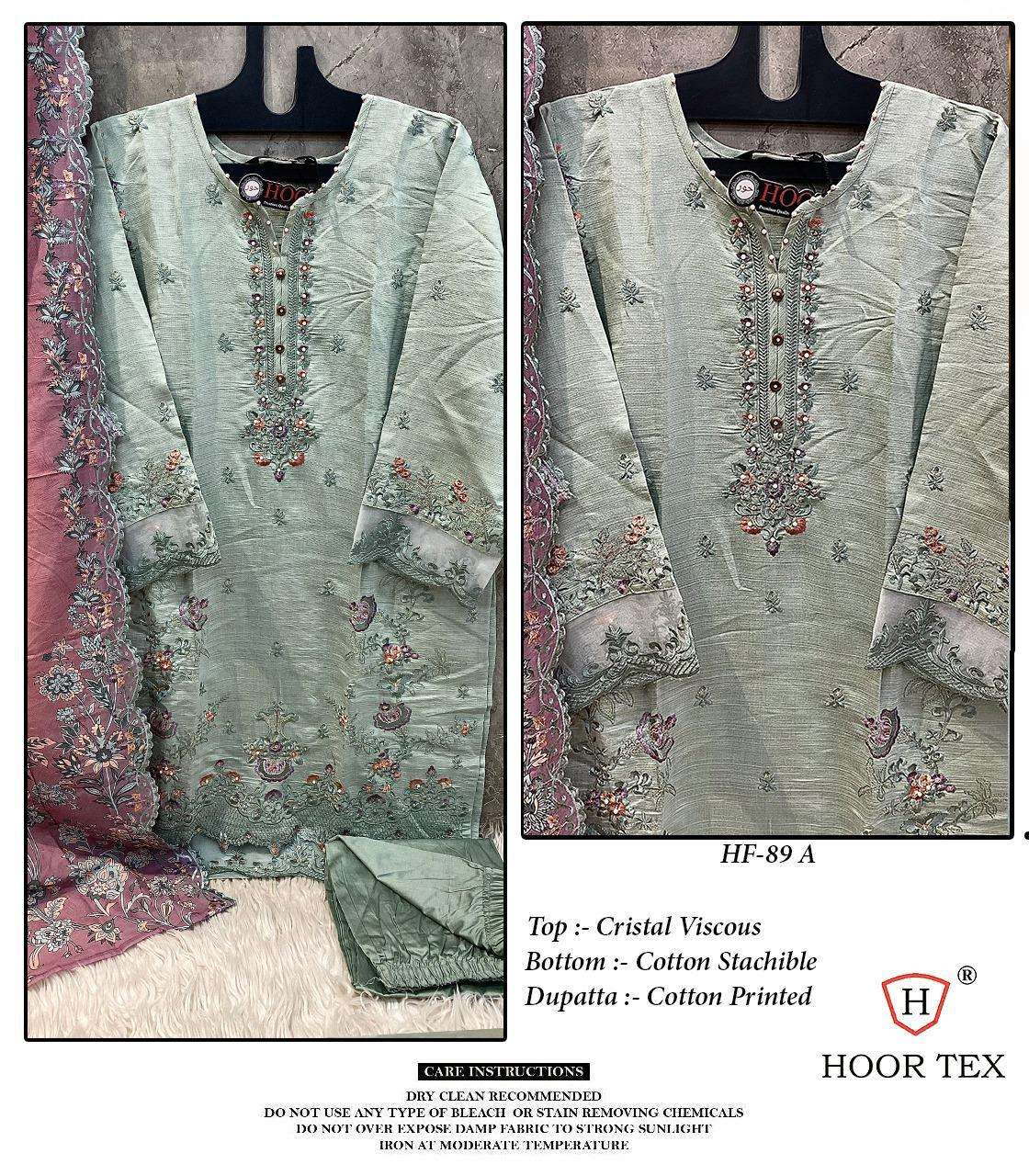 HF-89 COLOURS BY HOOR TEX DESIGNER VISCOSE EMBROIDERED PAKISTANI DRESSES