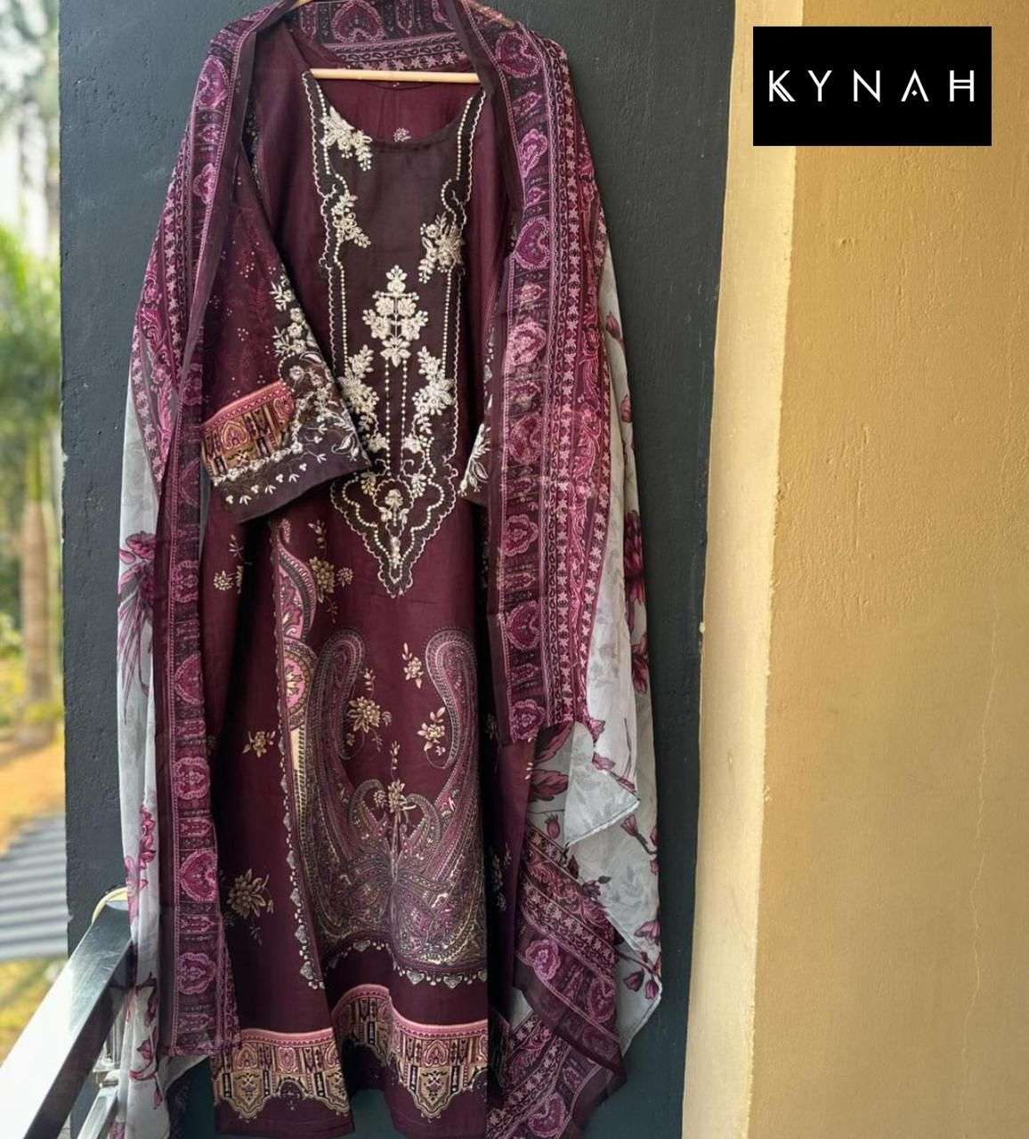 KYNAH 2195 COLOURS BY KYNAH HEAVY COTTON PRINT EMBROIDERY DRESSES