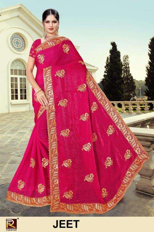 JEET BY RONISHA FASHION FANCY EMBROIDERY JARKAN SAREES