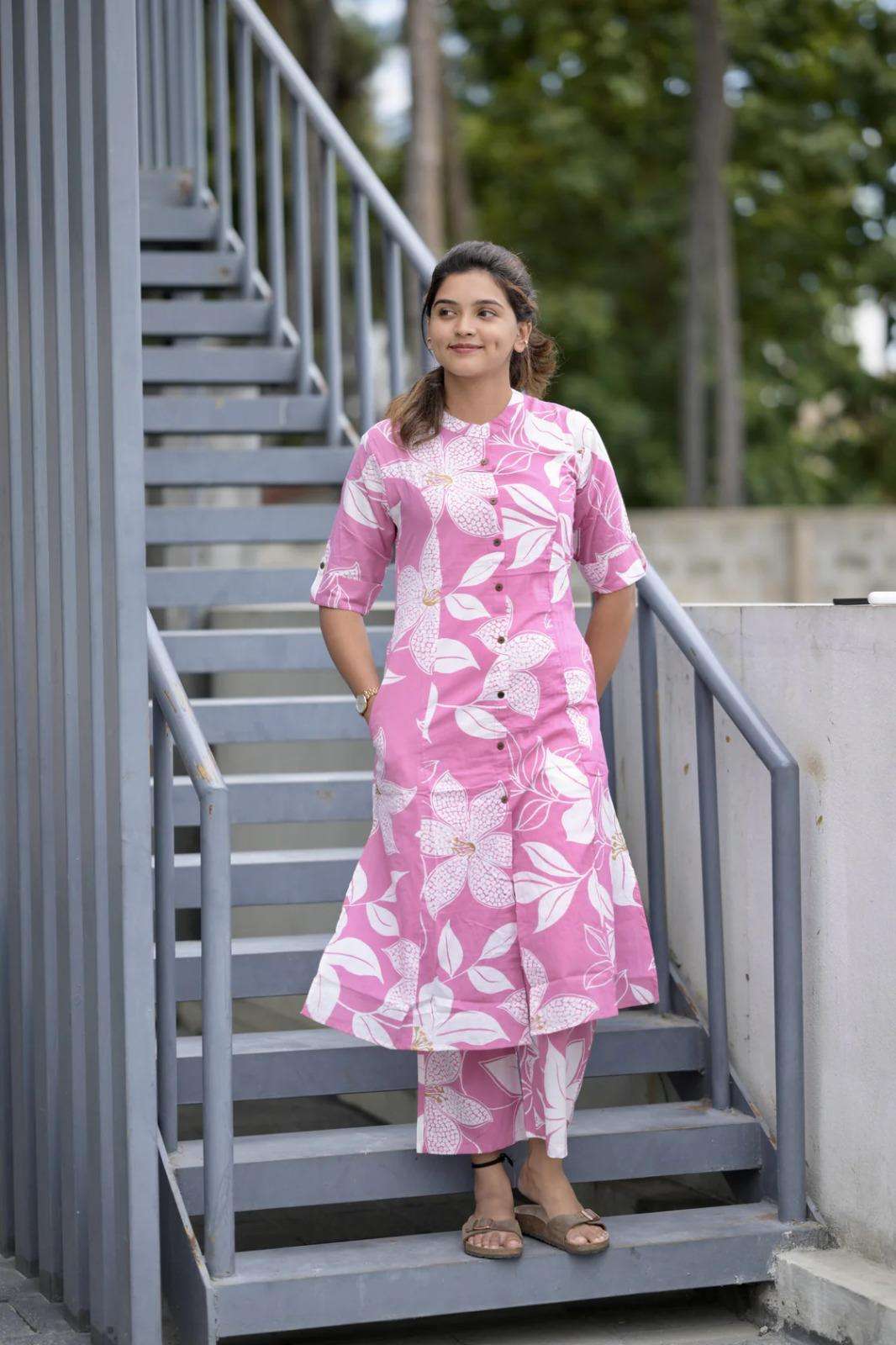 NEETI VOL-05 BY ASLIWHOLESALE DESIGNER PURE COTTON PRINTED CO-ORD SET