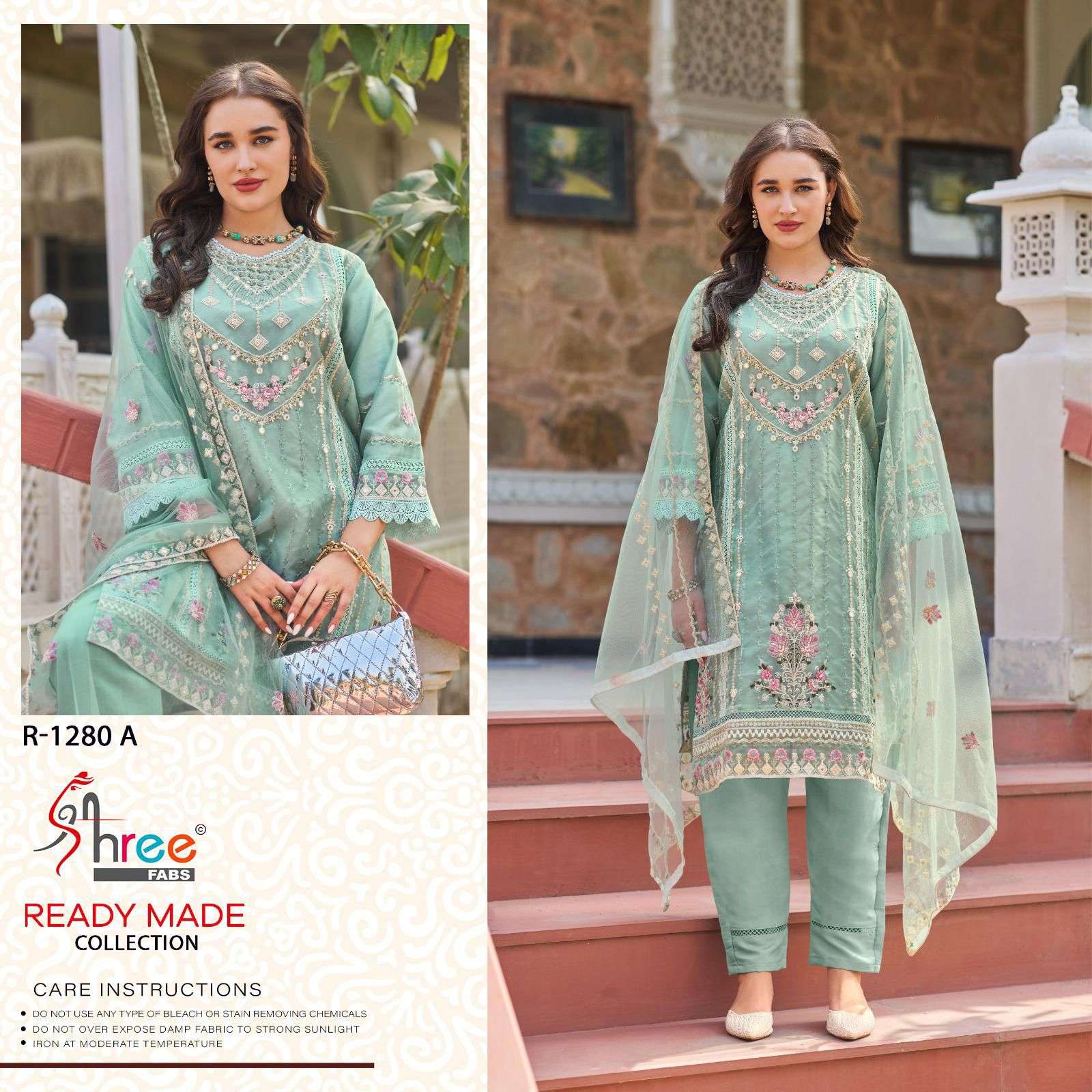 R-1280 COLOURS BY SHREE FABS HEAVY EMBROIDERED ORGANZA PAKISTANI DRESSES