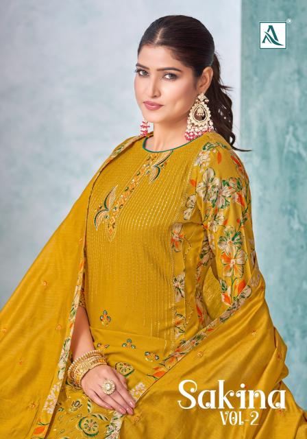 SAKINA VOL-02 BY ALOK SUIT 1762-001 TO 1762-004 SERIES VISCOSE RAYON PRINTED DRESSES