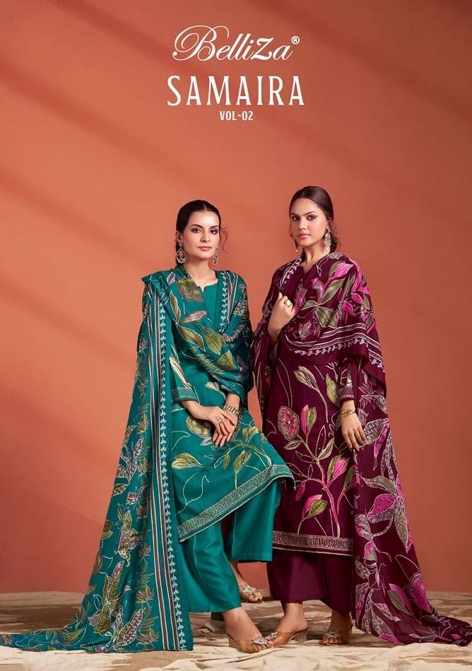 SAMAIRA VOL-02 BY BELLIZA 1011-001 TO 1001-006 SERIES VISCOSE RAYON PRINT DRESSES