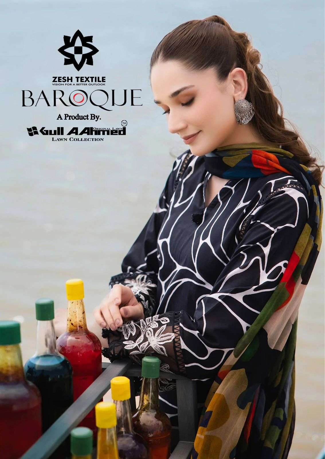 ZESH BAROQUE BY GULL AAHMAD 1001 TO 1006 SERIES LAWN COTTON PRINT DRESSES