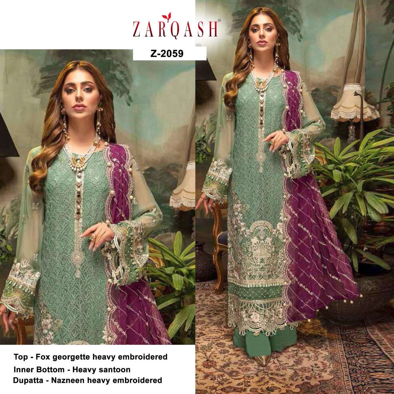 GUZARISH NX BY ZARQASH DESIGNER FAUX GEORGETTE PAKISTANI DRESSES