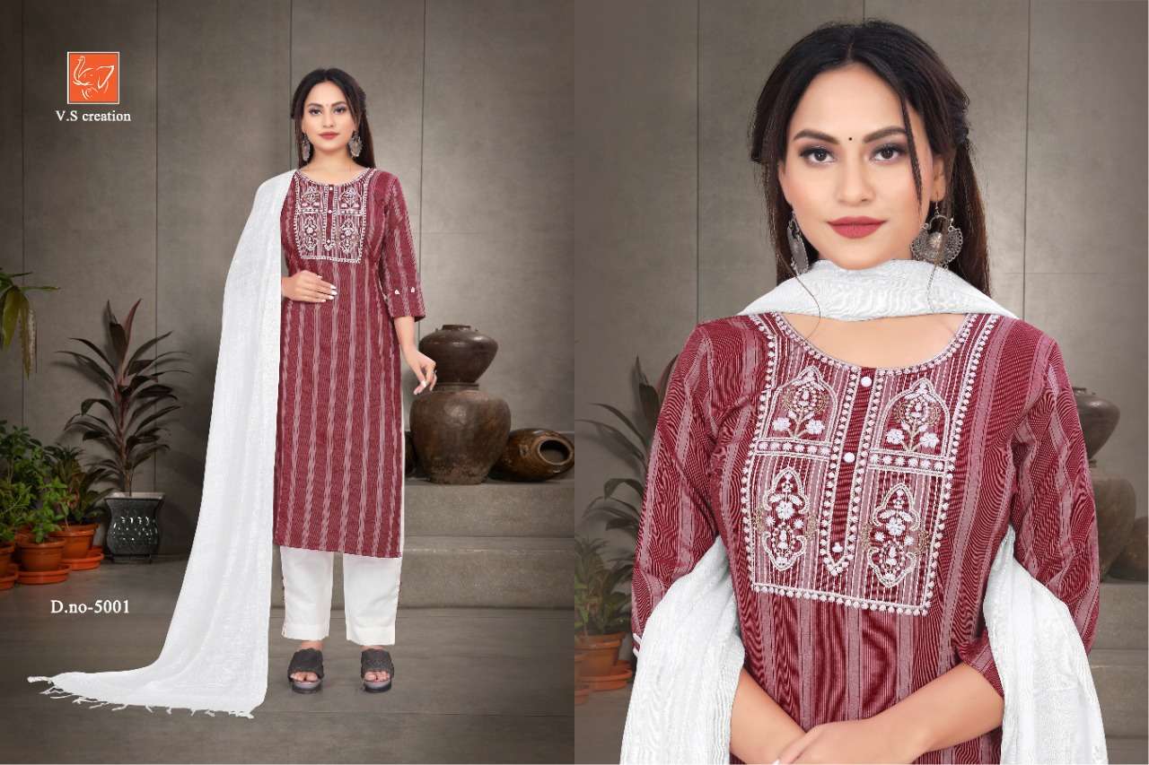 DIPTI BY VISHI CREATION 5001 TO 5005 SERIES DESIGNER COTTON DRESSES