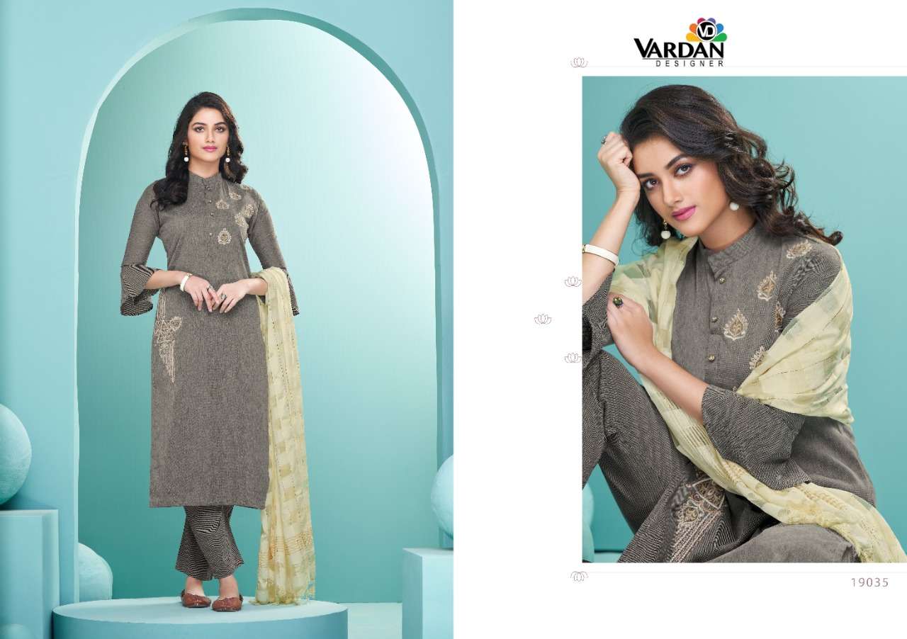 RADHIKA VOL-4 BY VARDAN DESIGNER 19034 TO 19035 SERIES COTTON STITCHED ...