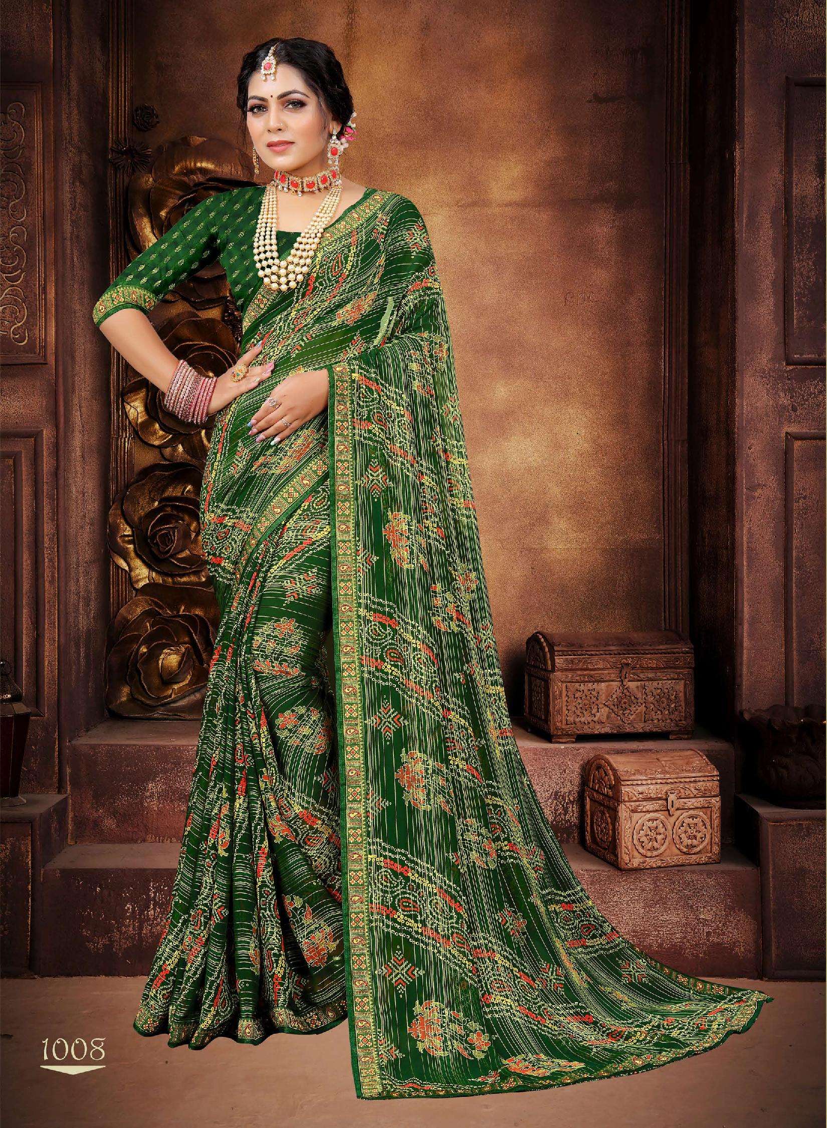 Pooja By Amarsath 1001 To 1008 Series Fancy Print Sarees 