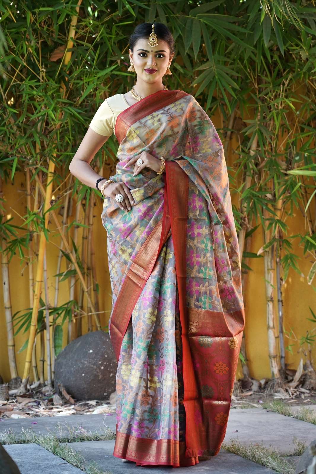 SADHANA SILK BY ASLIWHOLESALE DESIGNER SOFT ORGANZA EMBROIDERY SAREES